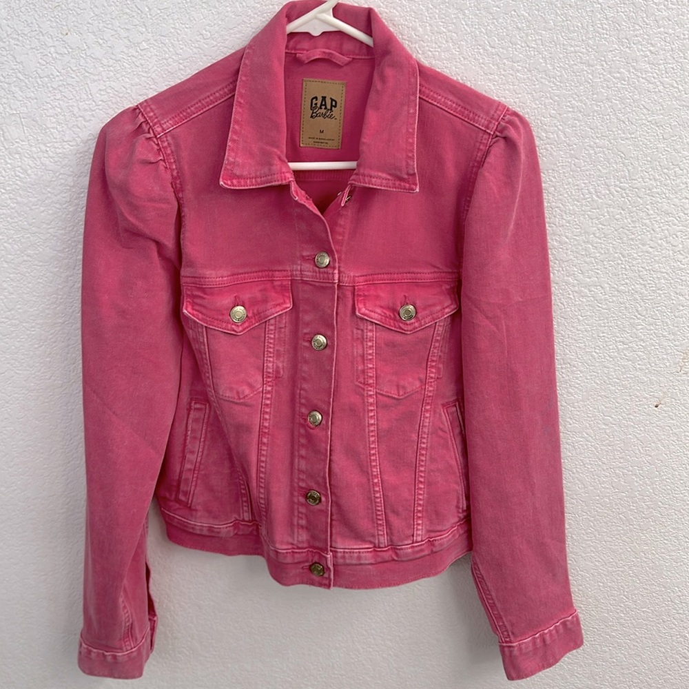 GAP Barbie Women's Pink Denim Jacket